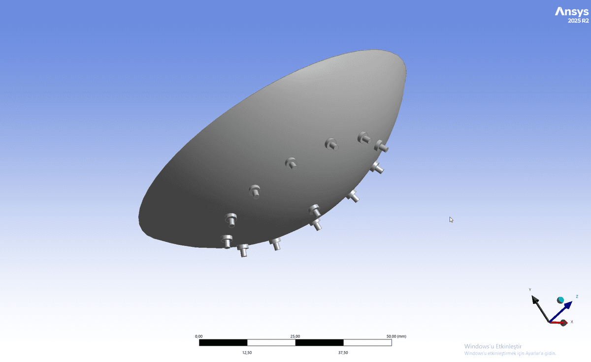 CAD – Socket geometry with 13 inlets